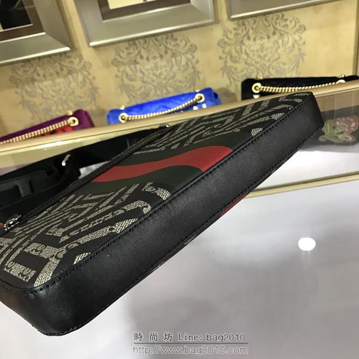 GUCCI 古馳男包 新款 406408 幾何圖 高級人造革 Gucci男士單肩斜挎包